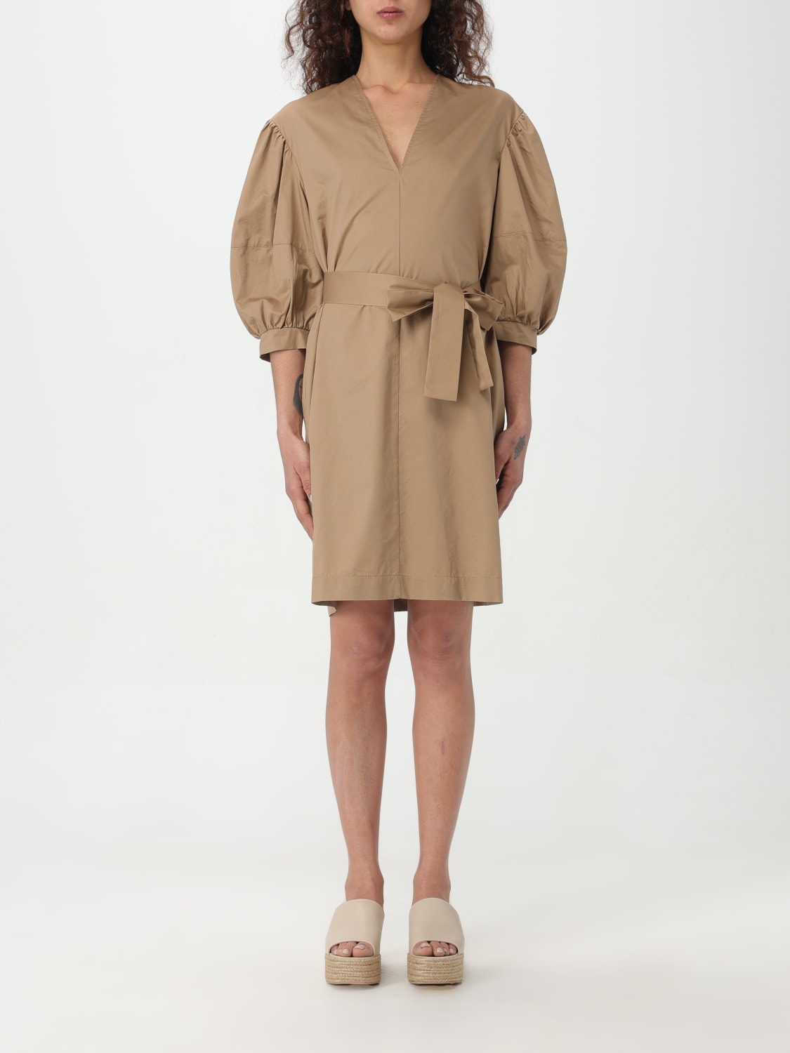 ワンピース KAOS Woman Dress Sand QP1MR011 6000 Kaos Outlet: Dress woman - Sand | Kaos dress QP1MR011 online