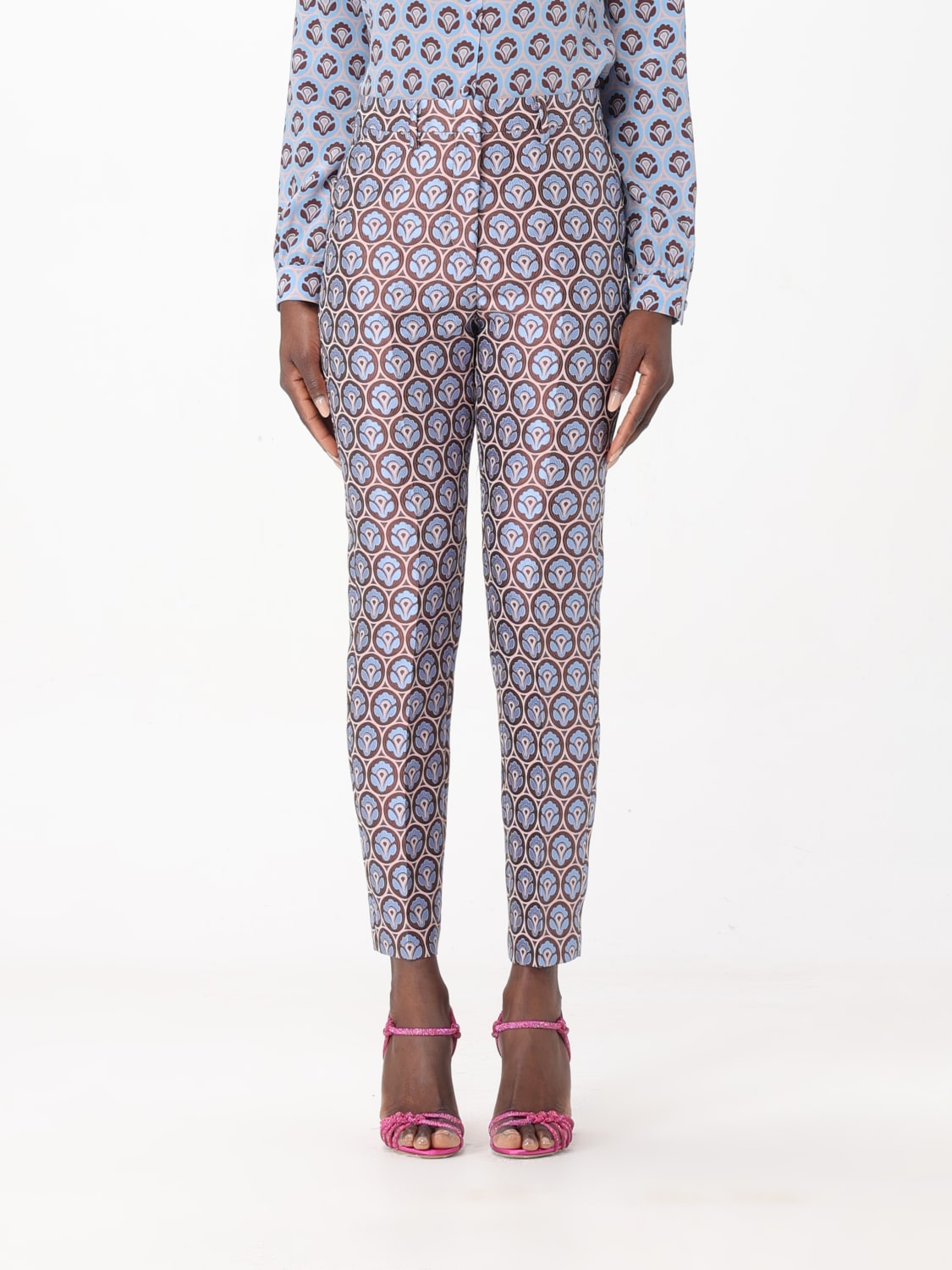 パンツ ETRO Woman Pants Gnawed Blue WREA000399TFA07 S9880 Etro Outlet: Pants woman - Gnawed Blue | Etro pants