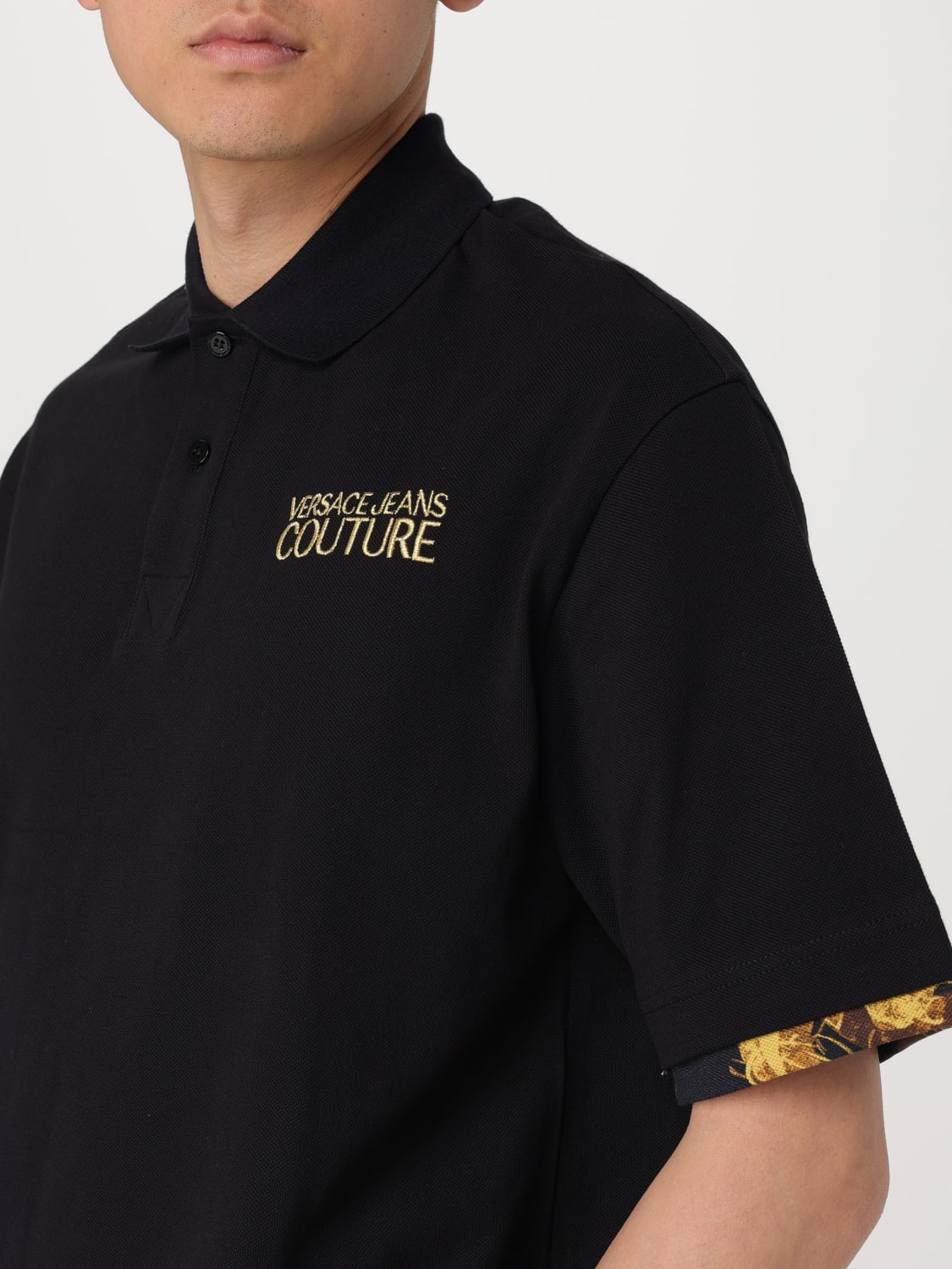 VERSACE JEANS COUTURE POLO SHIRT: Polo shirt men Versace Jeans Couture, Black - Img 3