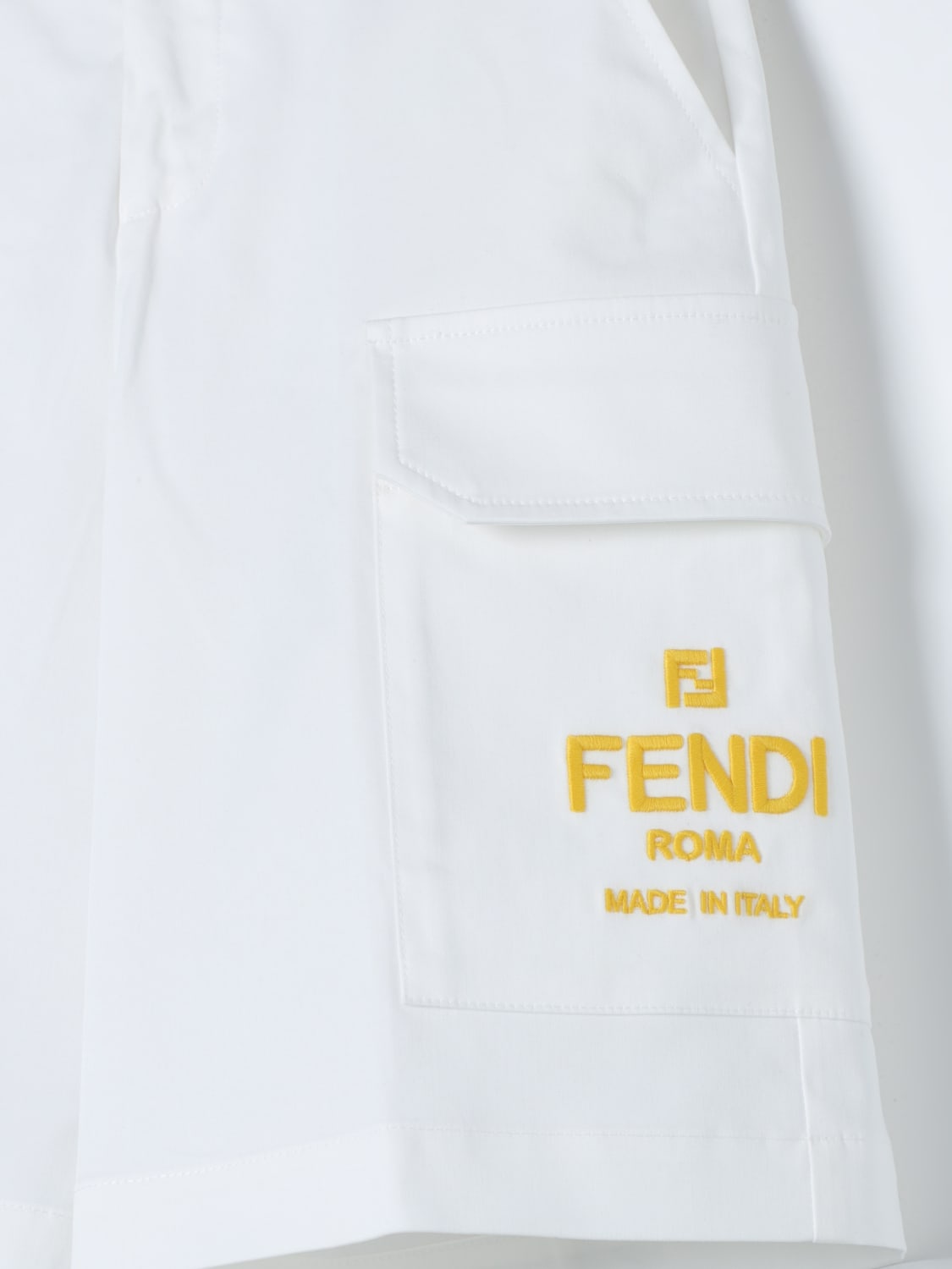 FENDI SHORTS: Fendi Kids boys' shorts, White - Img 3