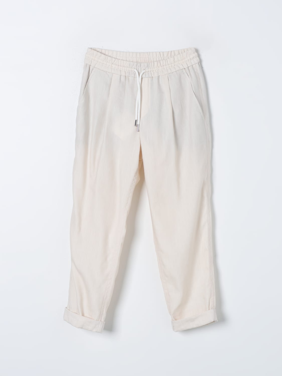 BRUNELLO CUCINELLI PANTS: Pants kids Brunello Cucinelli, Yellow Cream - Img 1