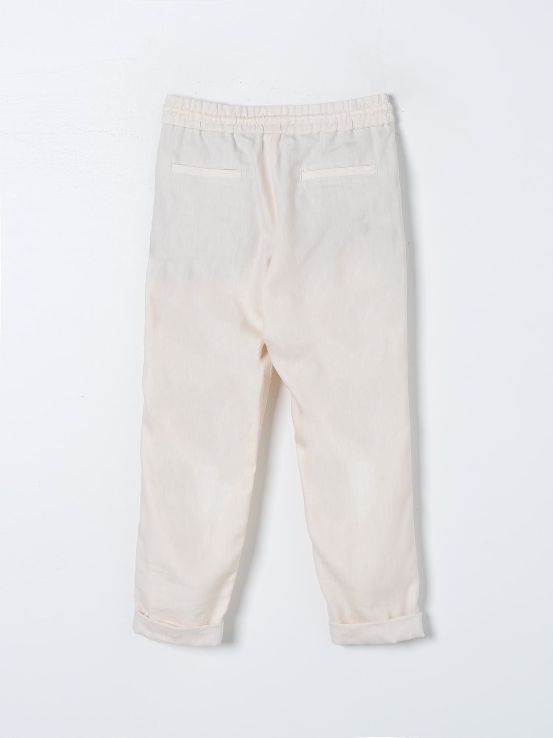 BRUNELLO CUCINELLI PANTS: Pants kids Brunello Cucinelli, Yellow Cream - Img 2