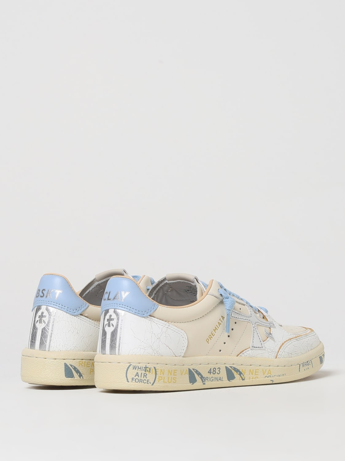スニーカー PREMIATA Women Sneakers BSKTCLAD VAR 6780 WHITE BLUE White PREMIATA: Sneakers woman - White | Premiata sneakers