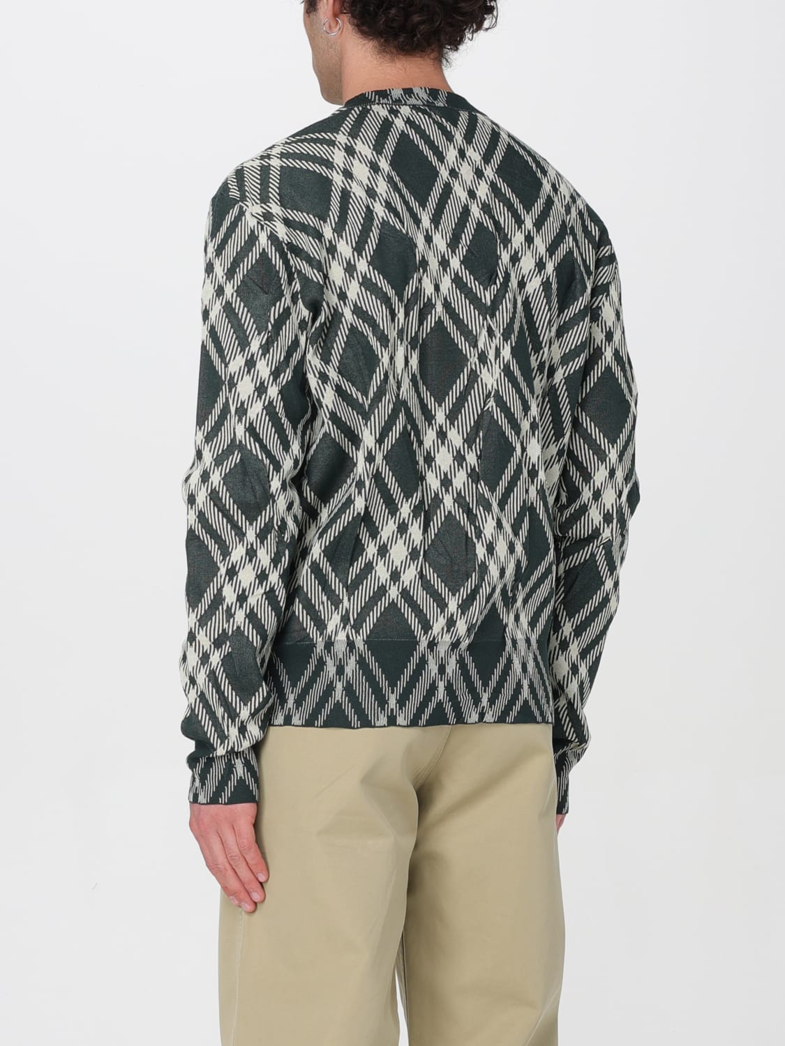 BURBERRY SWEATER: Sweater men Burberry, Green - Img 3