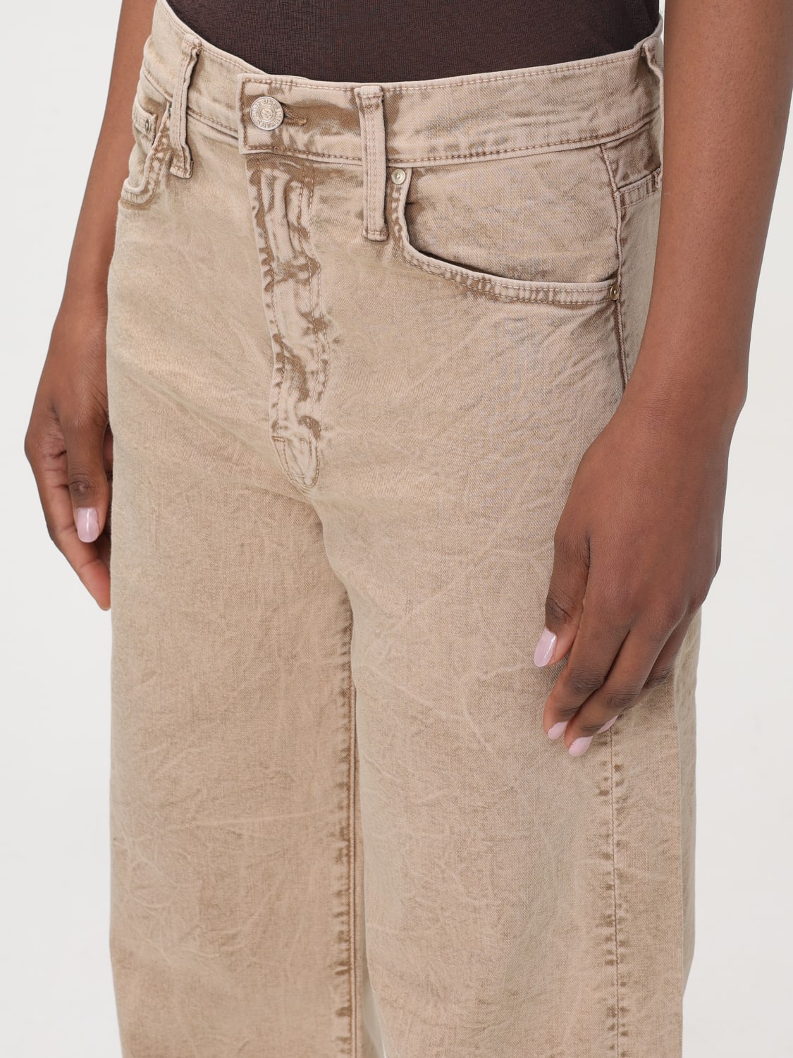 MOTHER JEANS: Jeans femme Mother, Beige - Img 3