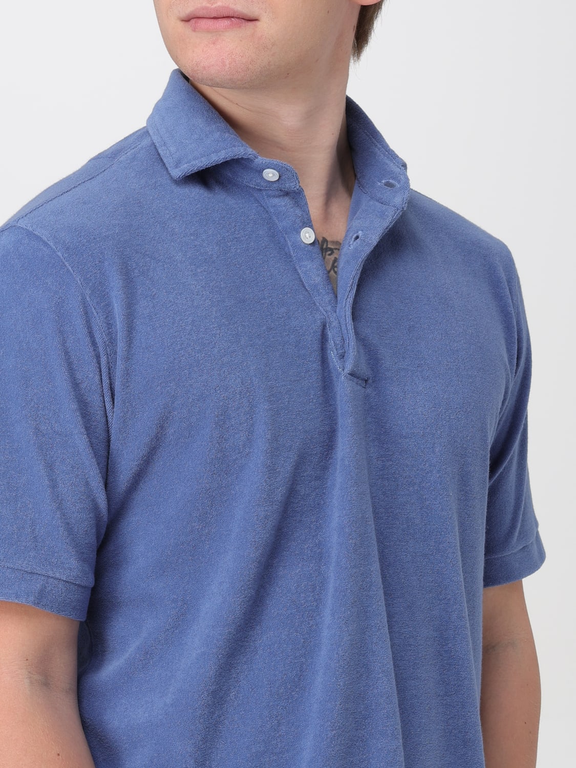 DOPPIAA POLO SHIRT: T-shirt men Doppiaa, Blue - Img 3