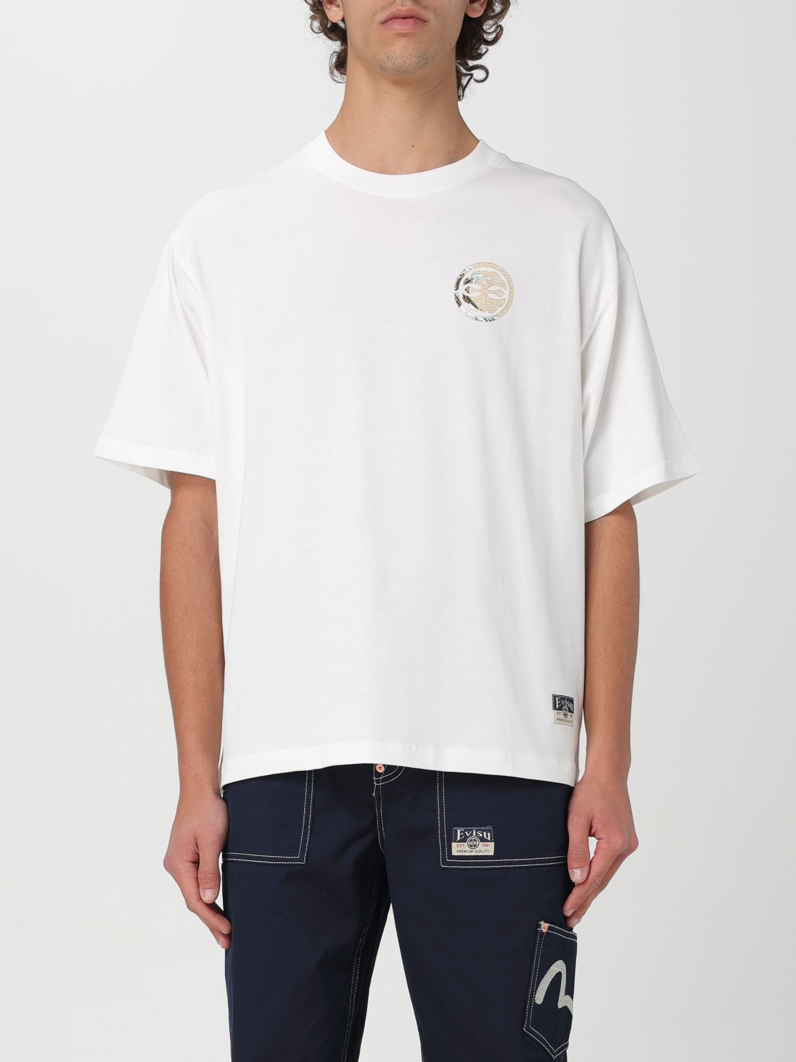 EVISU Tシャツ: Tシャツ メンズ Evisu, ベージュ - Img 1