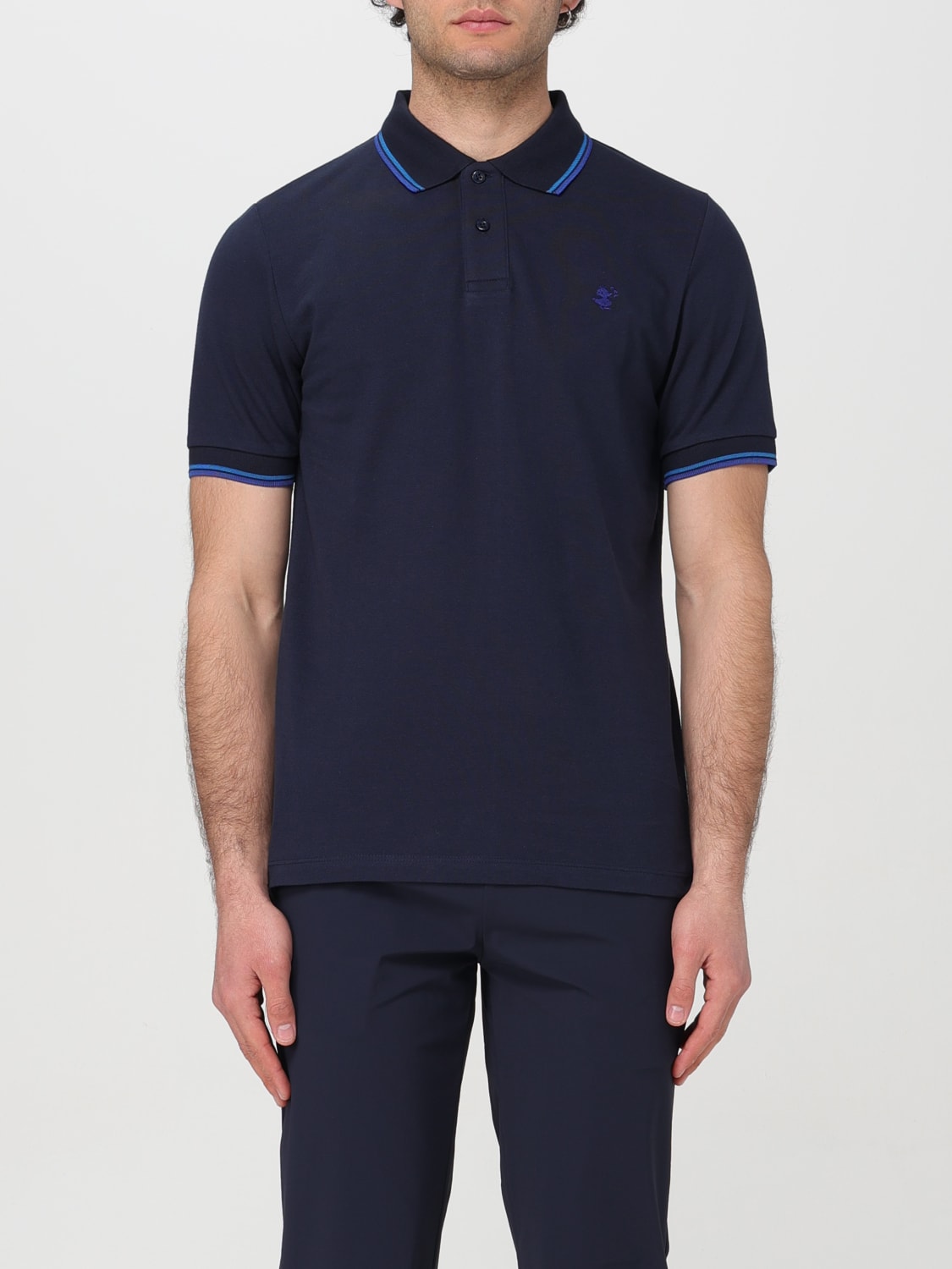 SAVE THE DUCK POLO SHIRT: Polo shirt men Save The Duck, Blue 1 - Img 1