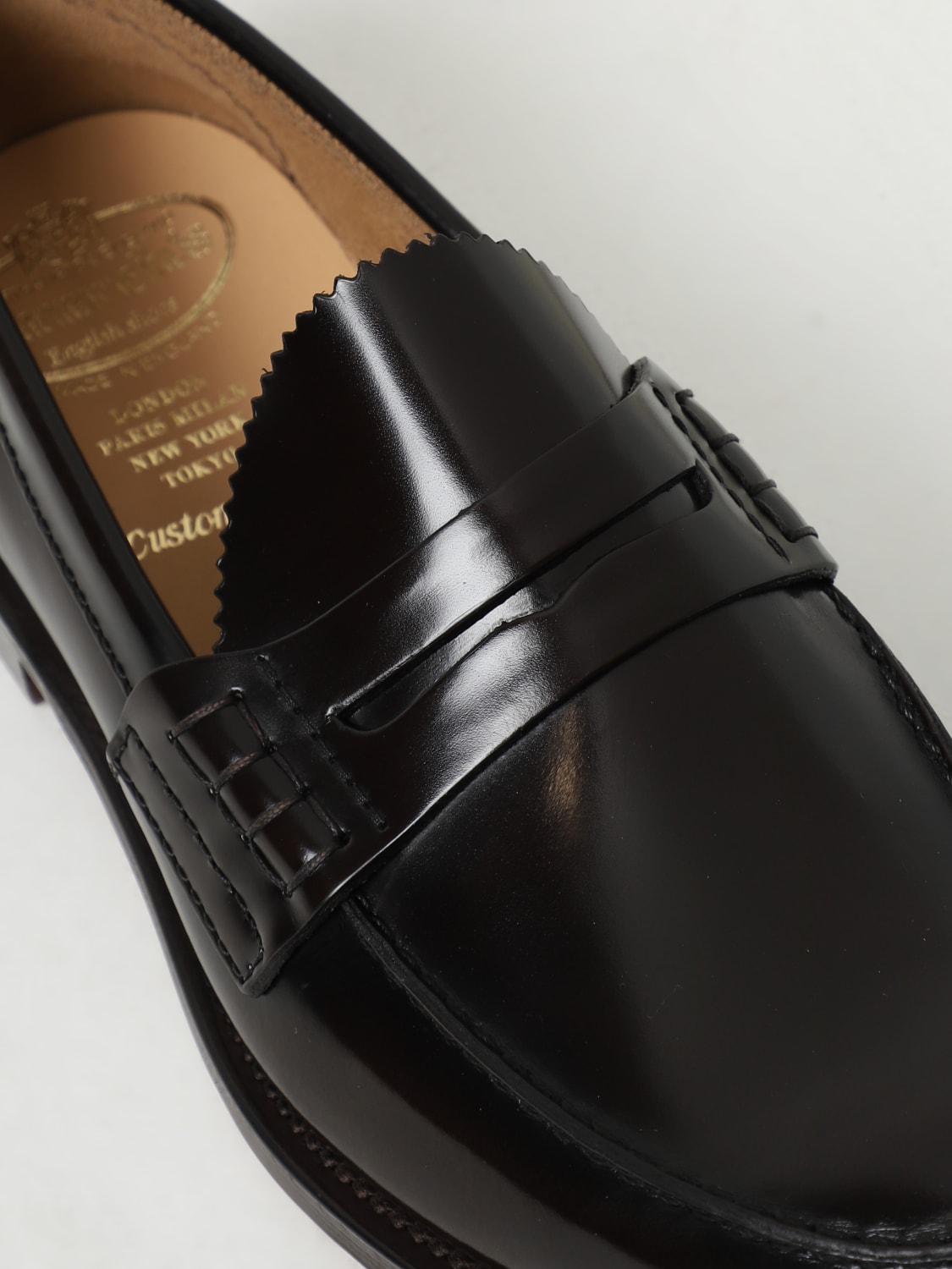 CHURCH'S MOCASSINI: Mocassino Pembrey Church's in pelle spazzolata , Marrone - Img 4