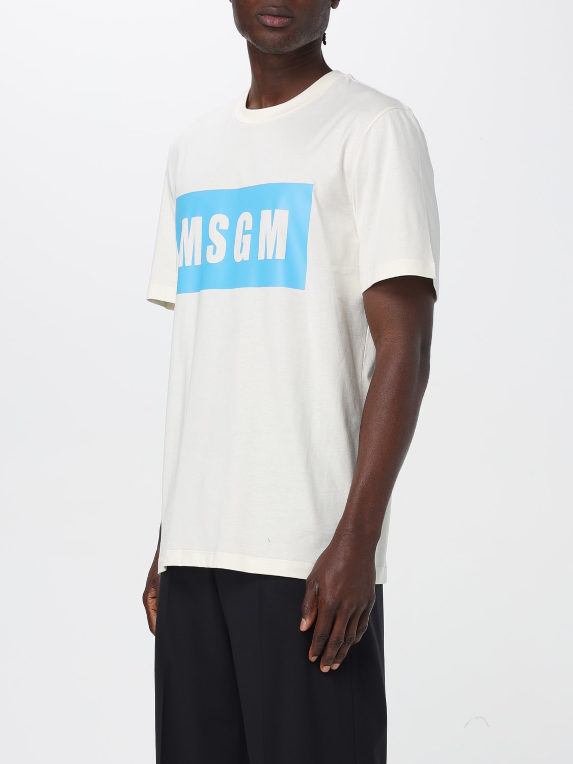 MSGM 티셔츠: 티셔츠 남성 MSGM, 화이트 - Img 4