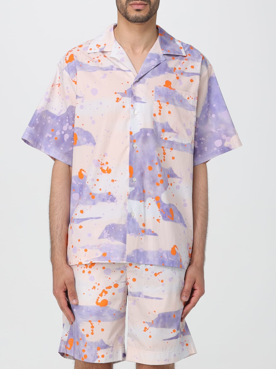 Giglio Camicia Dripping Camo MSGM in cotone