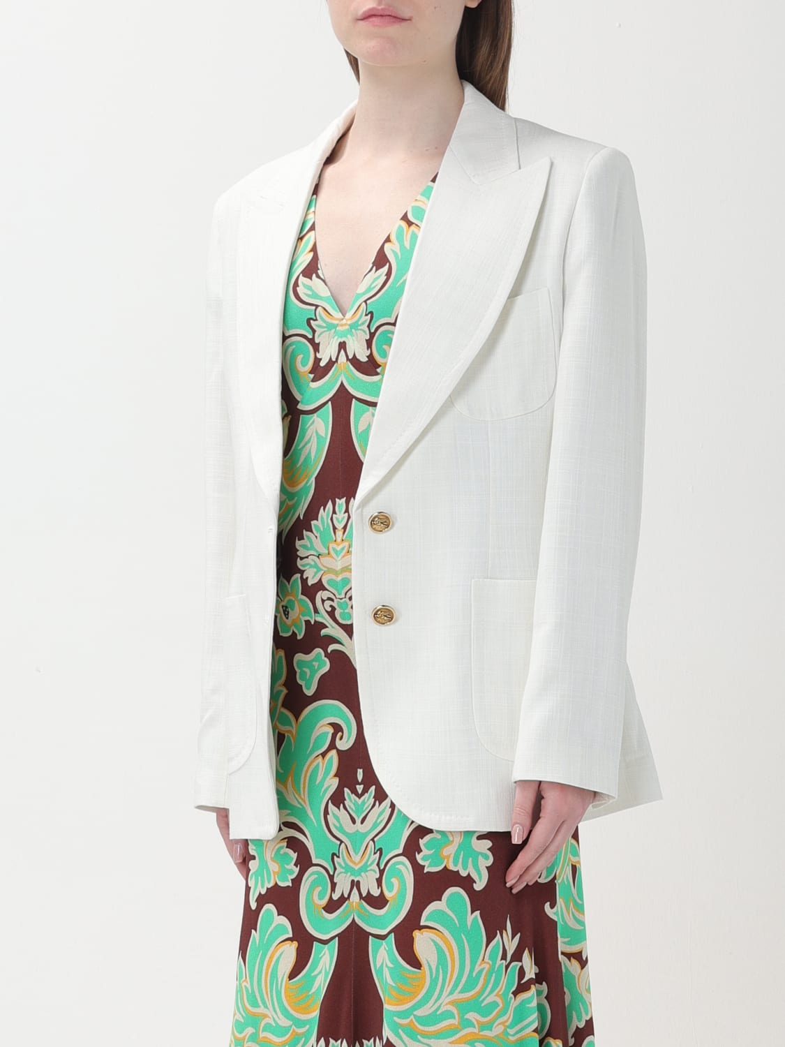 ETRO BLAZER: Blazer woman Etro, Yellow Cream - Img 4