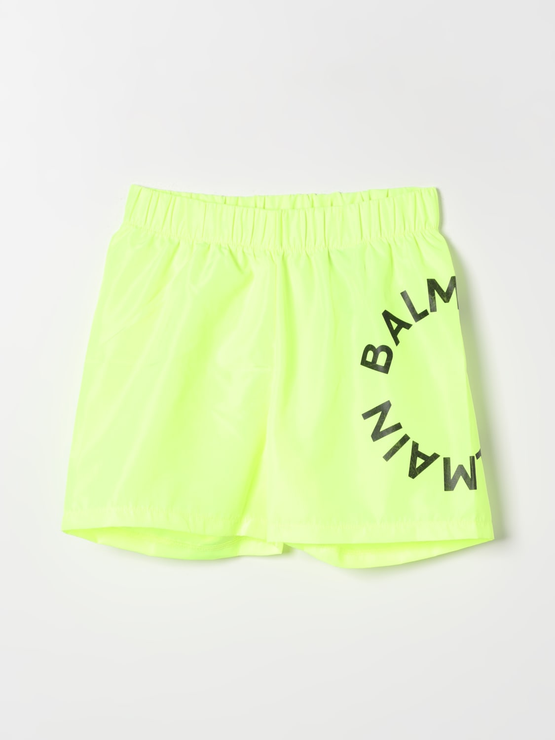 BALMAIN COSTUME: Costume Balmain Kids in nylon con stampa logo , Giallo - Img 1