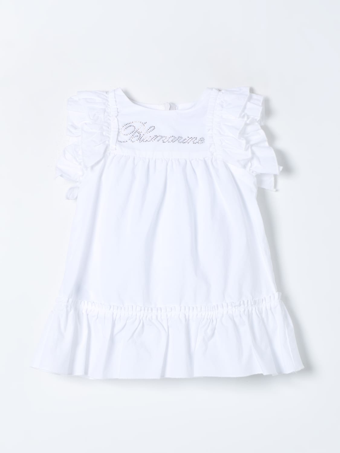 MISS BLUMARINE ROMPER: Romper kids Miss Blumarine, White - Img 1