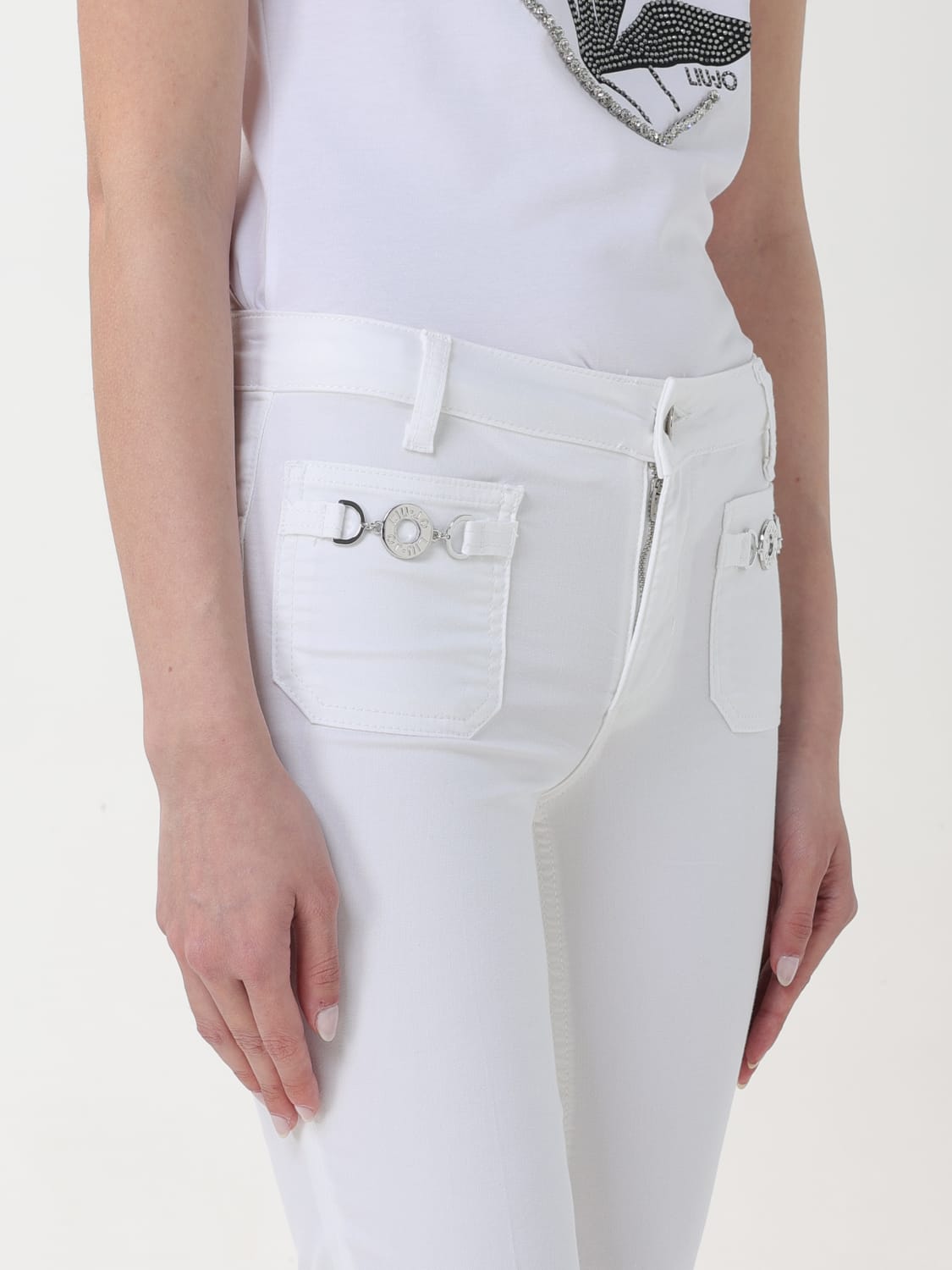 LIU JO PANTALON: Pantalon femme Liu Jo, Blanc - Img 3