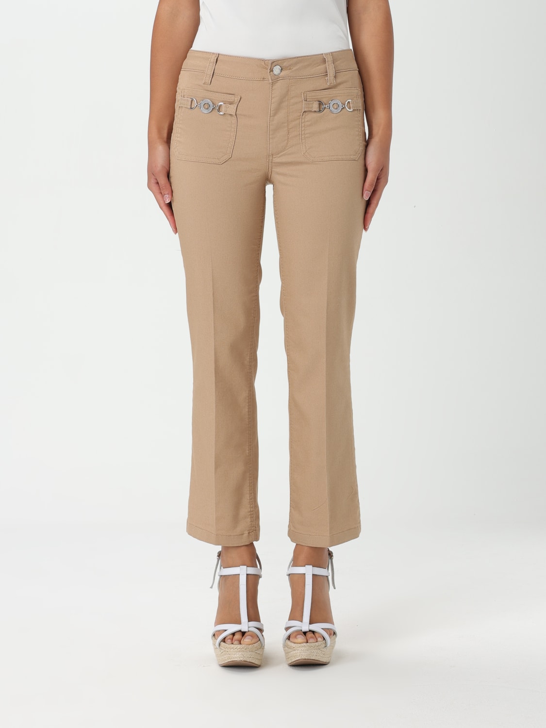 LIU JO PANTS: Pants woman Liu Jo, Camel - Img 1