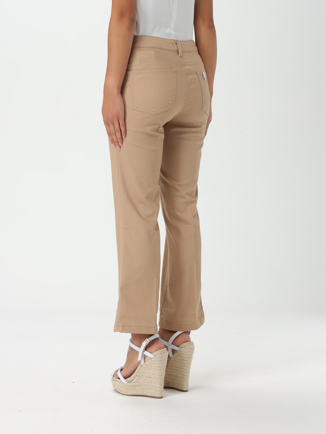 LIU JO PANTS: Pants woman Liu Jo, Camel - Img 2