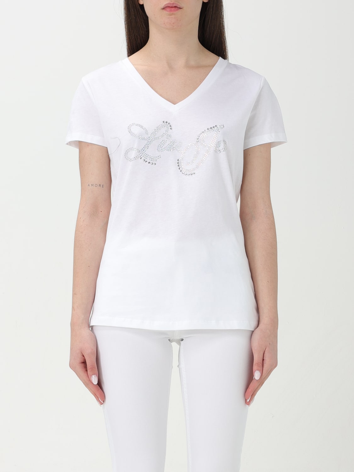 Liu Jo Outlet T shirt woman White Liu Jo t shirt MA4337JS923 online at GIGLIO.COM