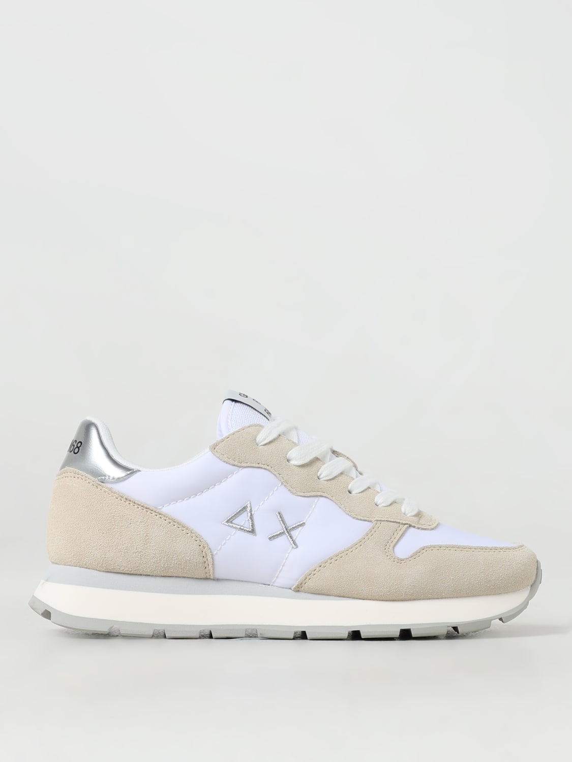 SUN68 SNEAKERS: Sneakers Ally Sun 68 in camoscio e nylon , Bianco - Img 1