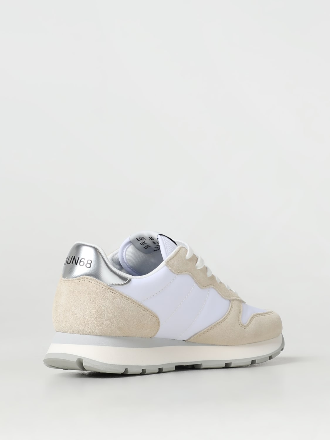 SUN68 SNEAKERS: Sneakers Ally Sun 68 in camoscio e nylon , Bianco - Img 3