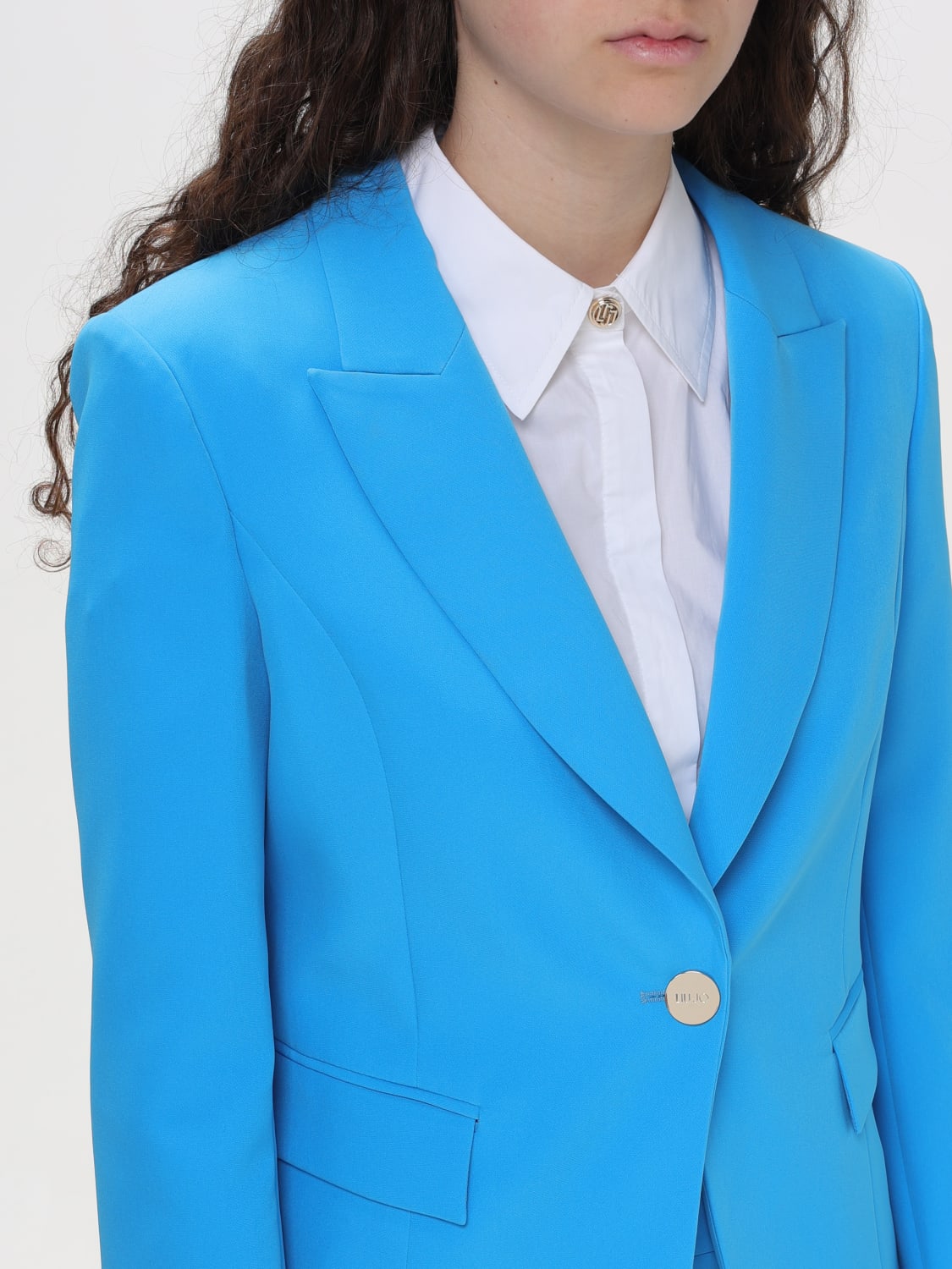 ジャケット LIU JO Woman Jacket Gnawed Blue LIU JO: Jacket woman - Gnawed Blue | Liu Jo blazer