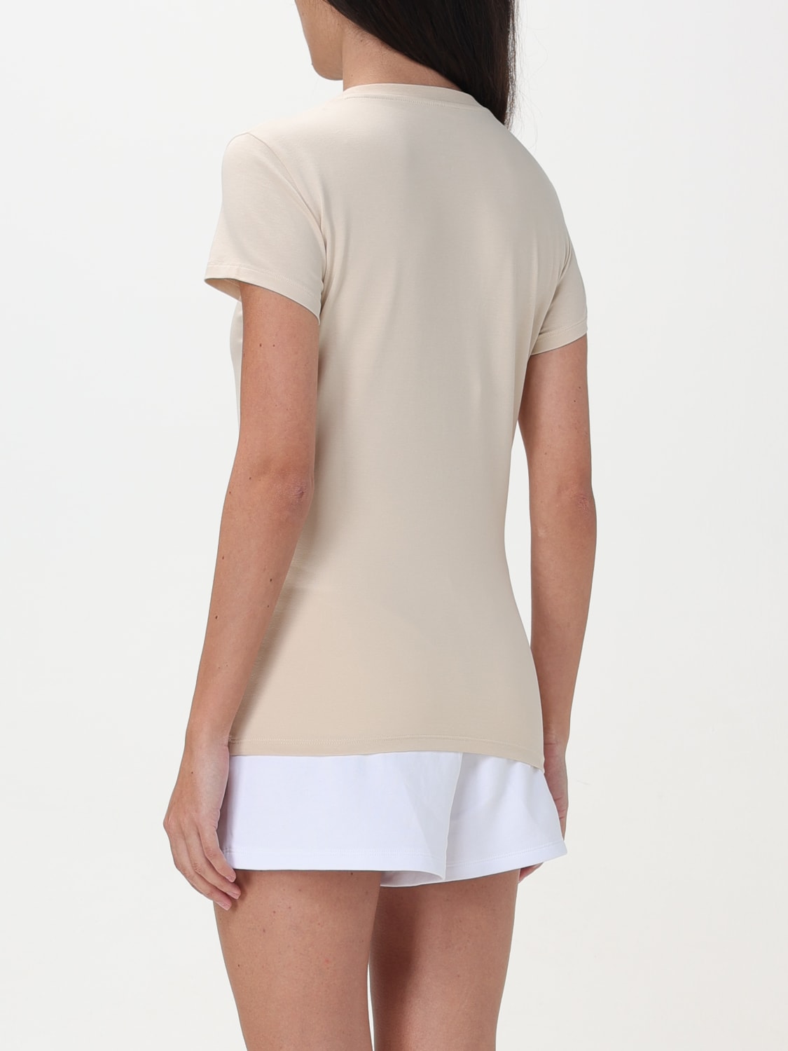 ARMANI EXCHANGE T-SHIRT: T-shirt woman Armani Exchange, Beige - Img 2