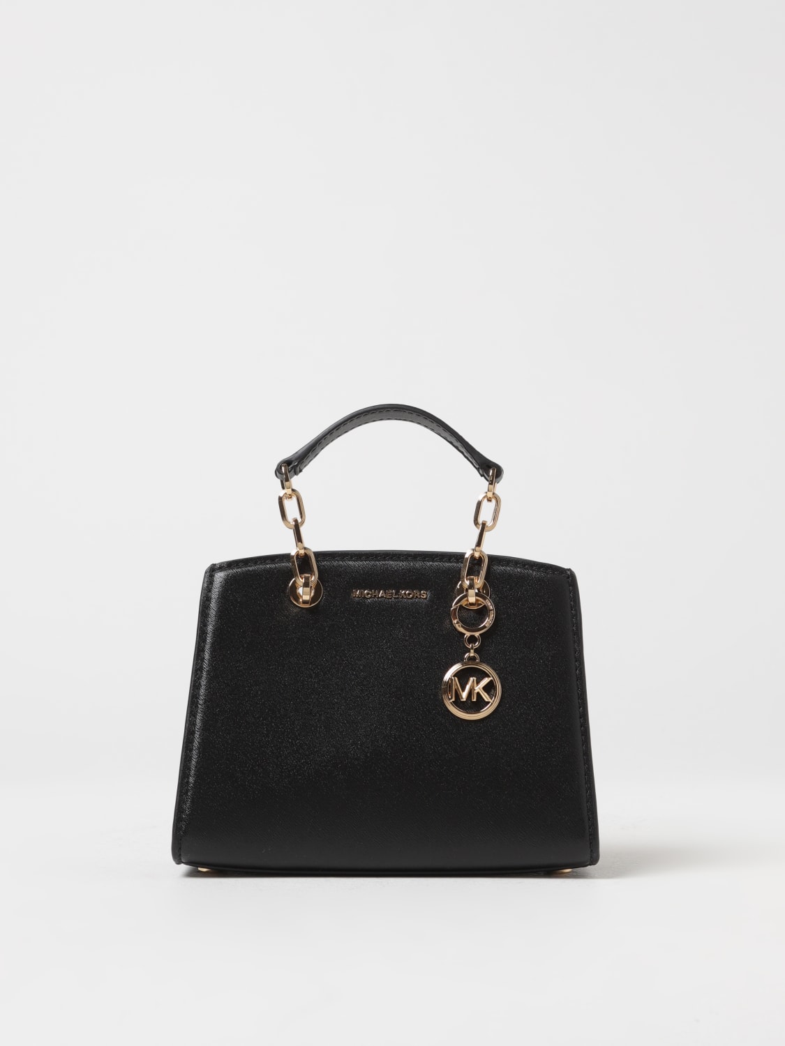 MICHAEL MICHAEL KORS Borsa Cynthia in pelle saffiano Nero Borsa A Mano Michael Michael Kors 32S4GCYC1T online su GIGLIO.COM