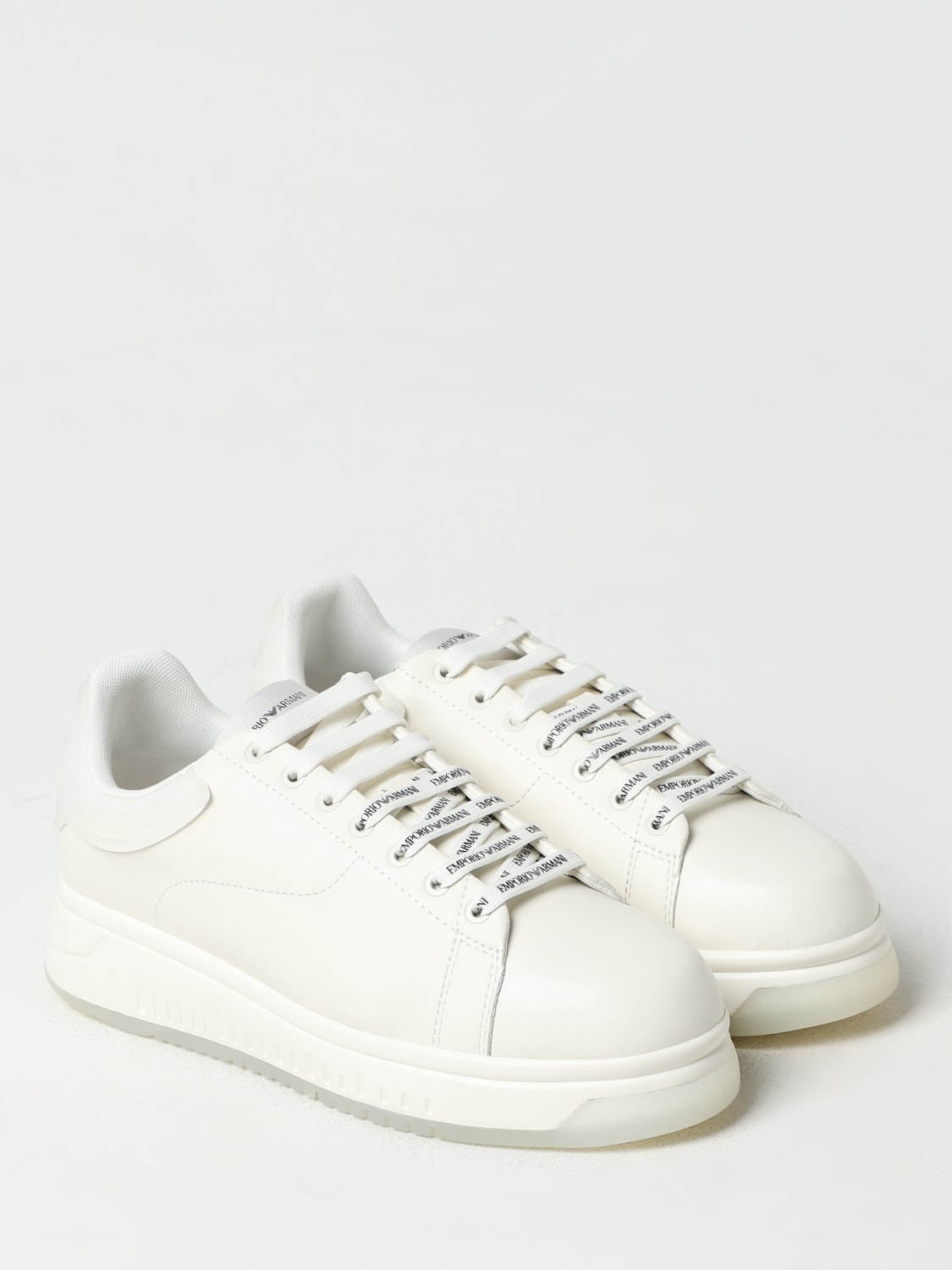 EMPORIO ARMANI Sneakers men Yellow Cream Emporio Armani sneakers X4X264XR128 online at GIGLIO.COM