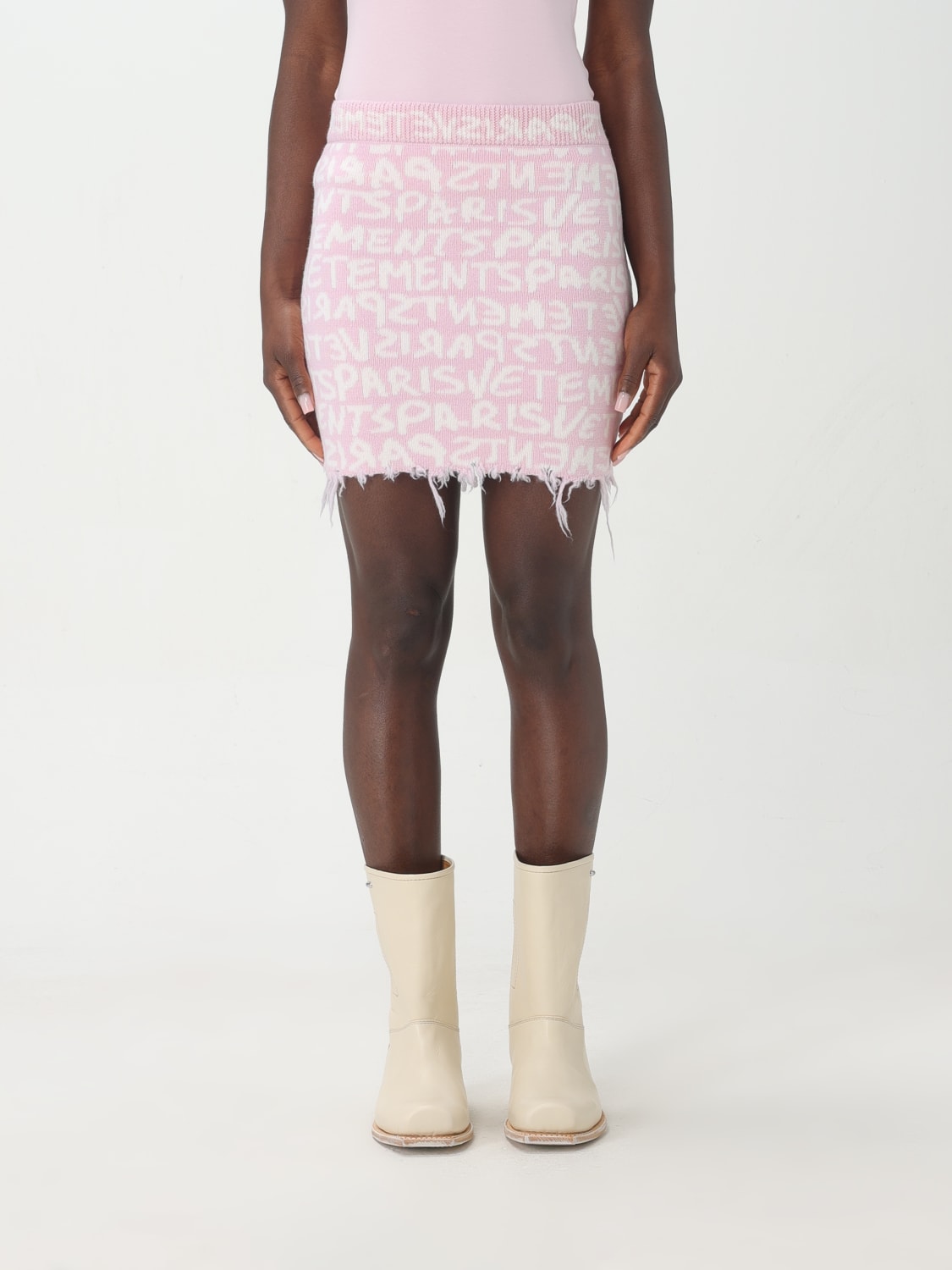 スカート VETEMENTS Woman Skirt Pink WE64KN900PW PINKWHITE Vetements Outlet: Skirt woman - Pink | Vetements skirt