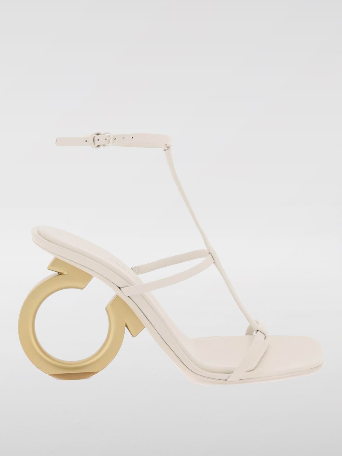 シューズ・サンダルその他 FERRAGAMO Woman Heeled sandals Yellow Cream 01G963 769668 FERRAGAMO: Shoes woman - Yellow Cream | Ferragamo heeled