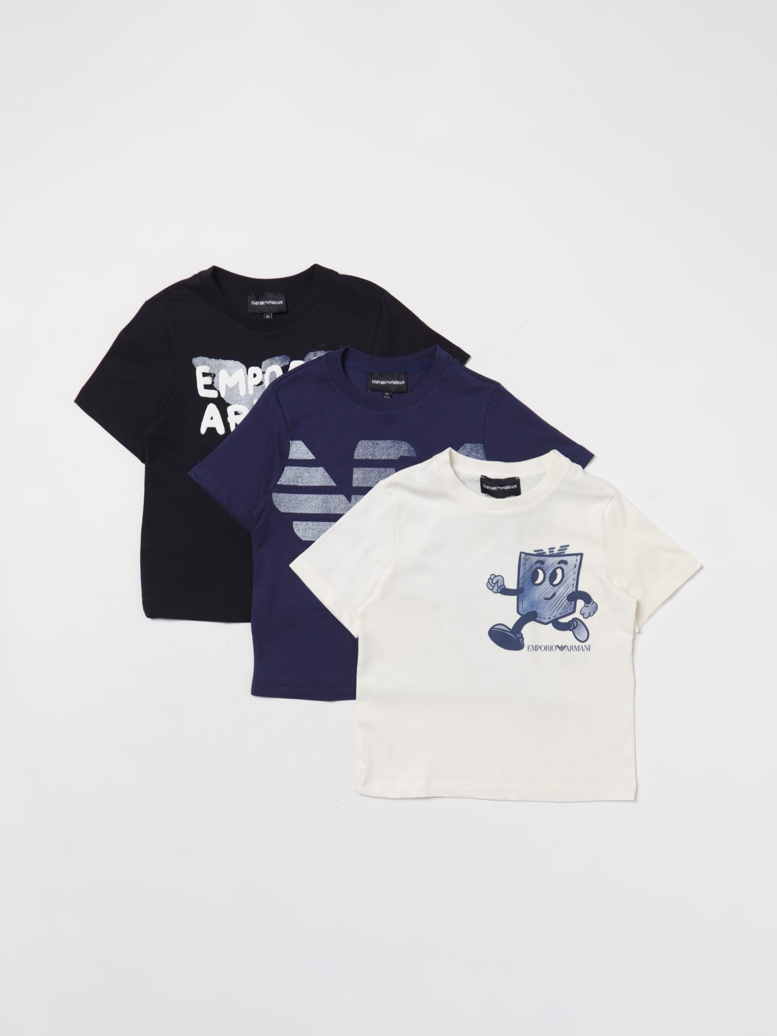 EMPORIO ARMANI T shirt kinder Kids WeiB Emporio Armani T Shirt 3D4DJ13J51Z online auf GIGLIO.COM