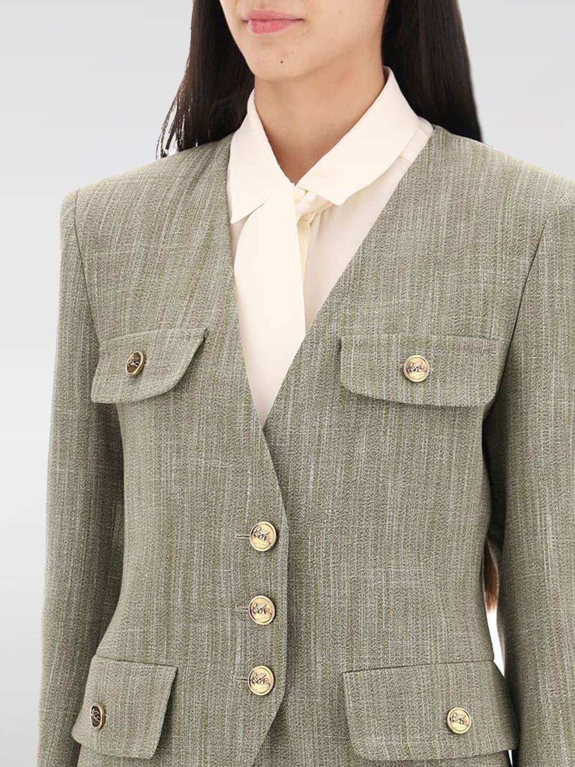 ETRO BLAZER: Blazer woman Etro, Green - Img 3