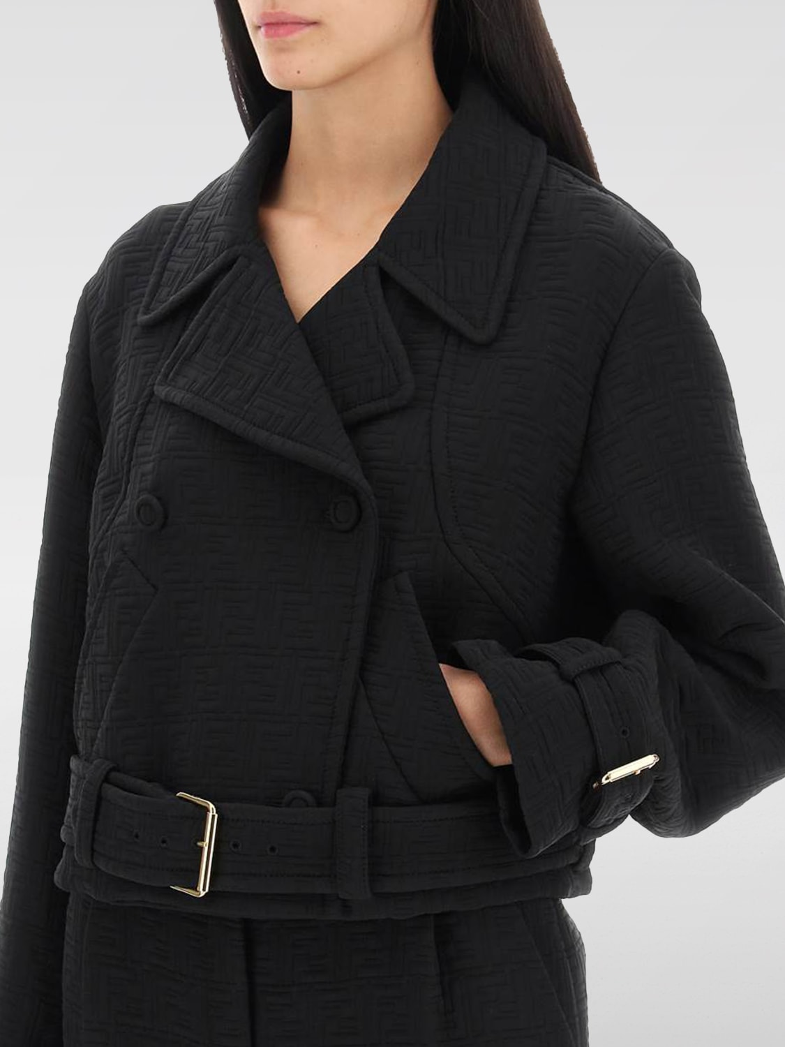 FENDI COAT: Fendi women's jacket, Black - Img 3