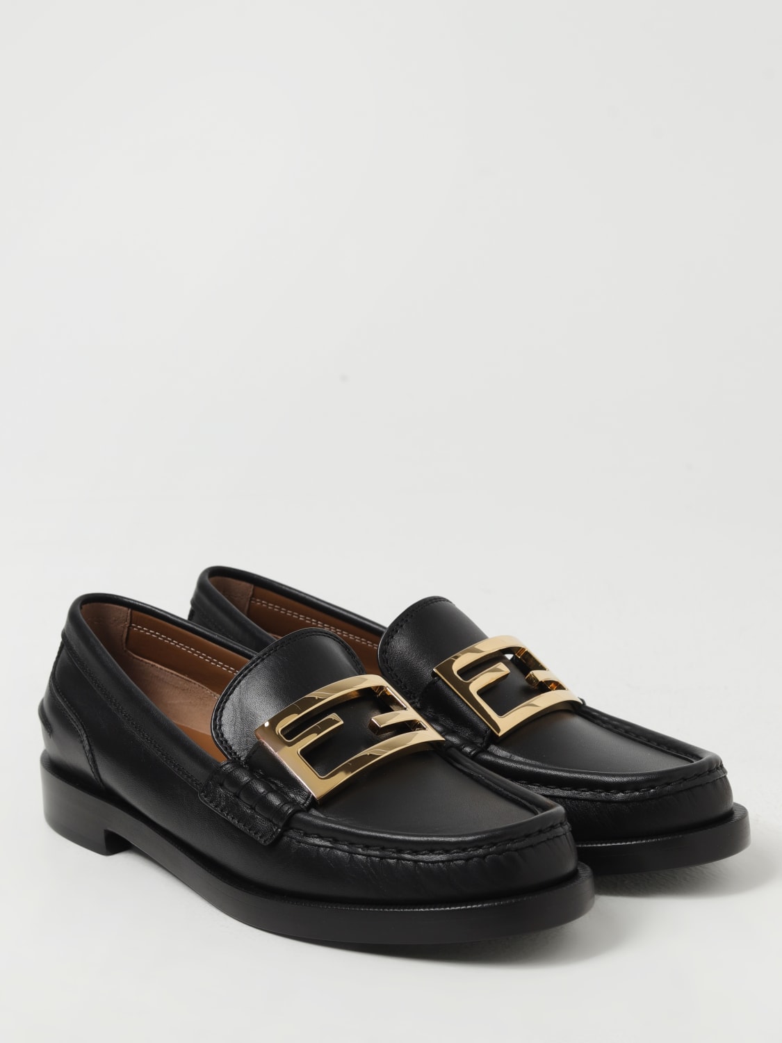 FENDI: Loafers woman - Black | Fendi loafers 8D8450NA7 online at GIGLIO.COM