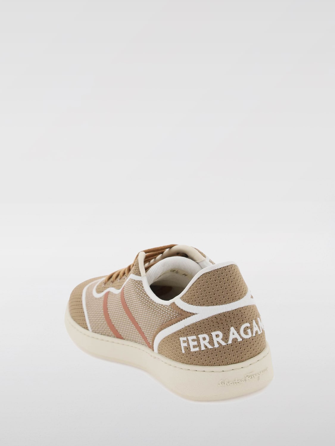 FERRAGAMO SNEAKERS: Sneakers Ferragamo in tessuto , Cammello - Img 2