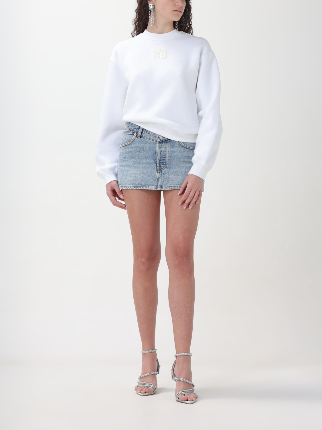 T BY ALEXANDER WANG SWEATSHIRT: Sweatshirt woman T by Alexander Wang, White - Img 2