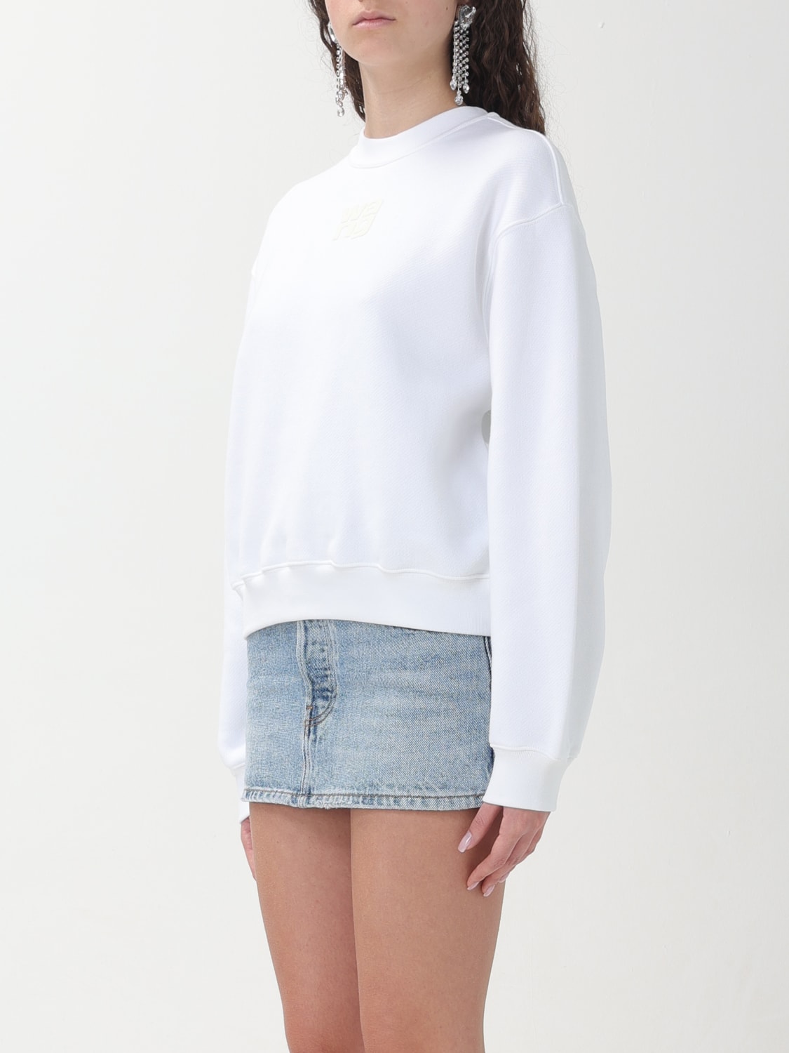 T BY ALEXANDER WANG SWEATSHIRT: Sweatshirt woman T by Alexander Wang, White - Img 4