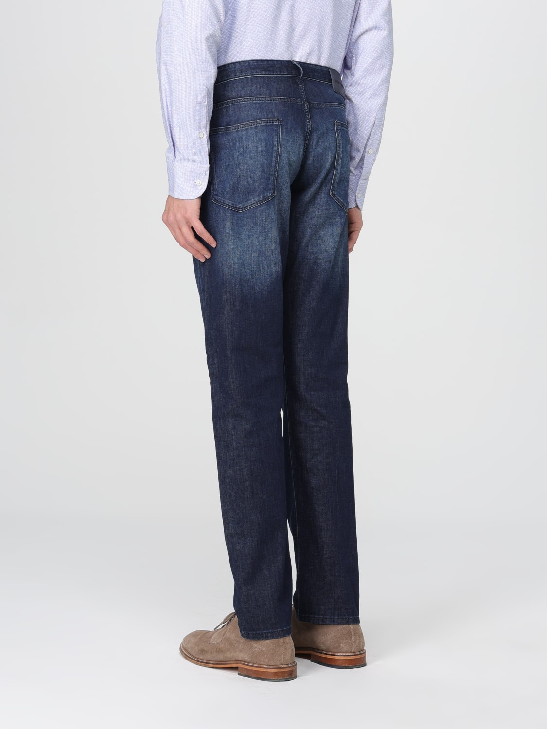 Dark blue armani jeans mens top