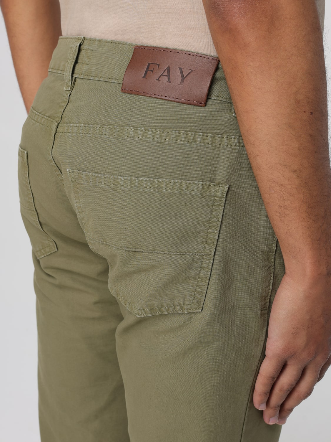 FAY PANTS: Pants men Fay, Green - Img 3