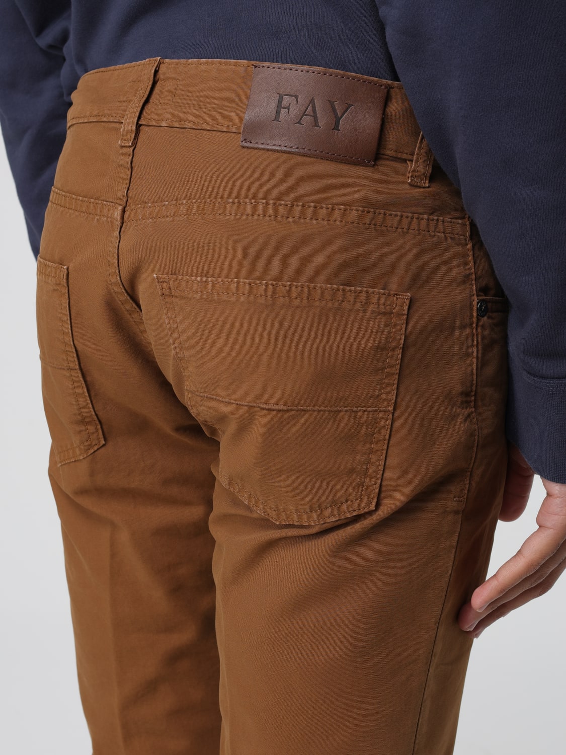 FAY PANTS: Pants men Fay, Brown - Img 3