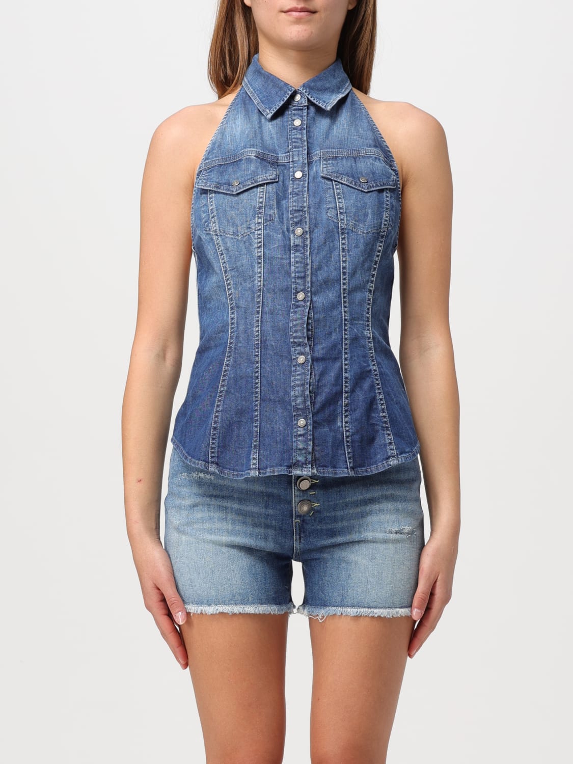 DONDUP TOP: T-shirt femme Dondup, Denim - Img 1