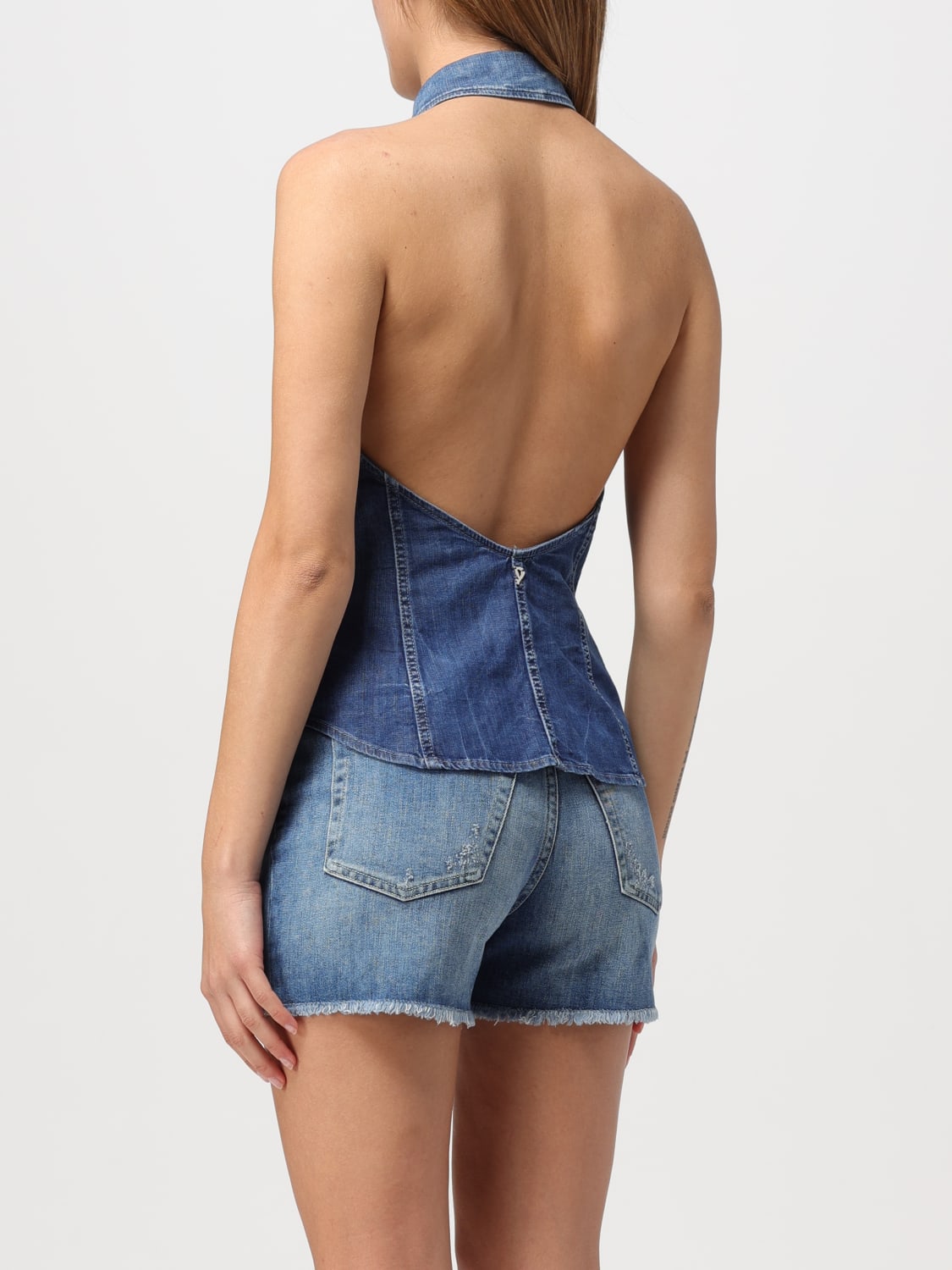 DONDUP TOP E BLUSE: Top Dondup in denim , Denim - Img 2