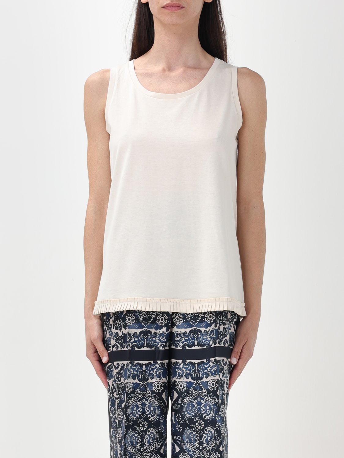 'S MAX MARA TOP: Top mujer 's Max Mara, Beige - Img 1