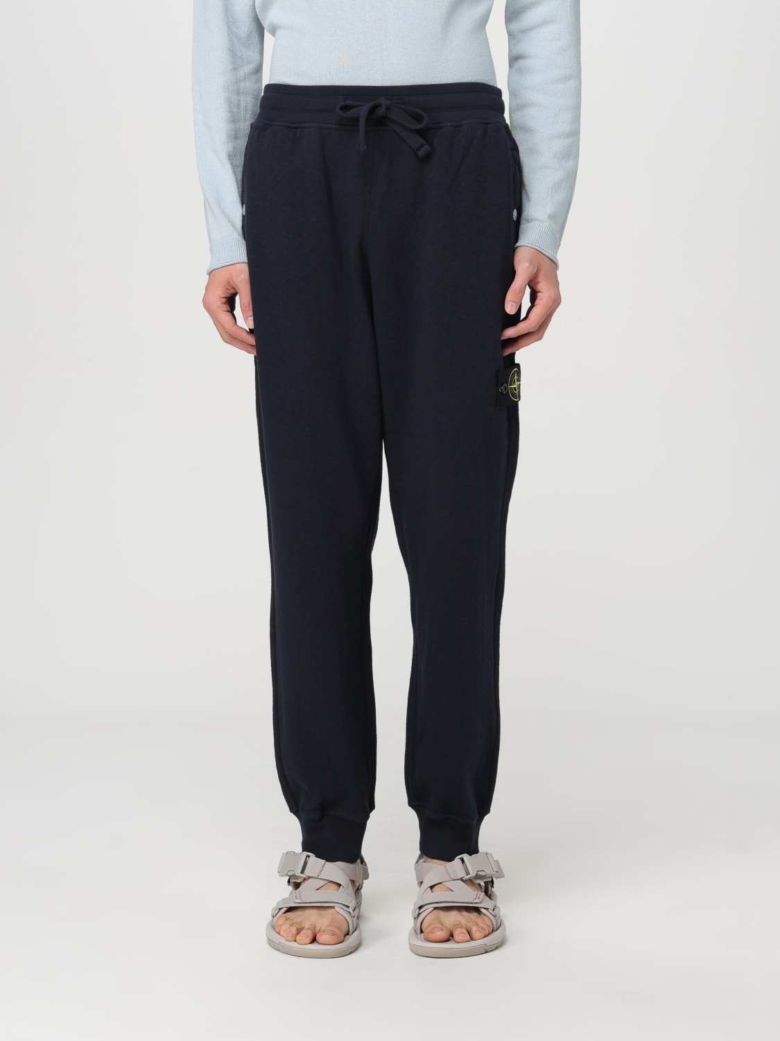 STONE ISLAND PANTALÓN: Pantalón hombre Stone Island, Azul Oscuro - Img 1