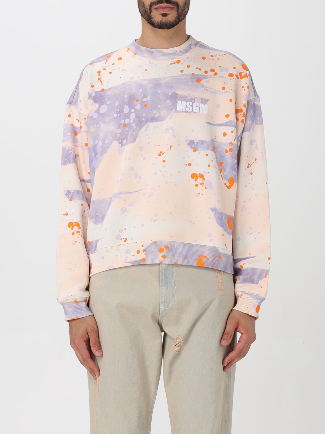 MSGM SWEATER: Sweater men MSGM, Grey - Img 1