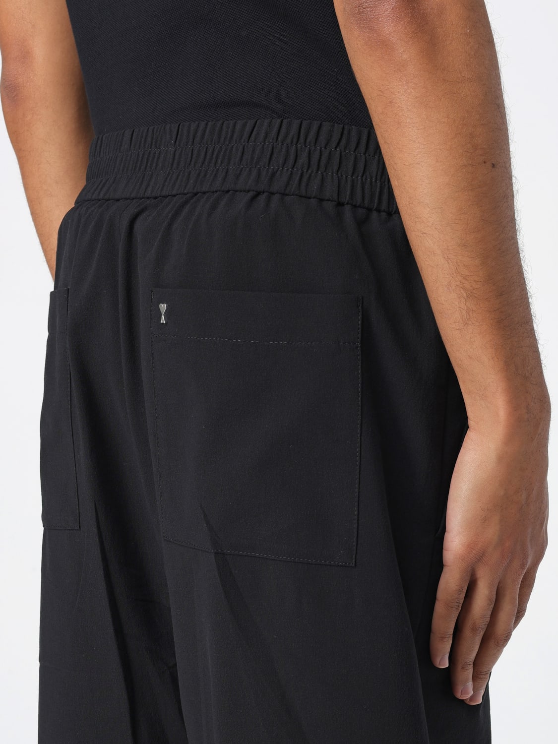 AMI PARIS SHORTS: Shorts herren Ami Paris, Schwarz - Img 4