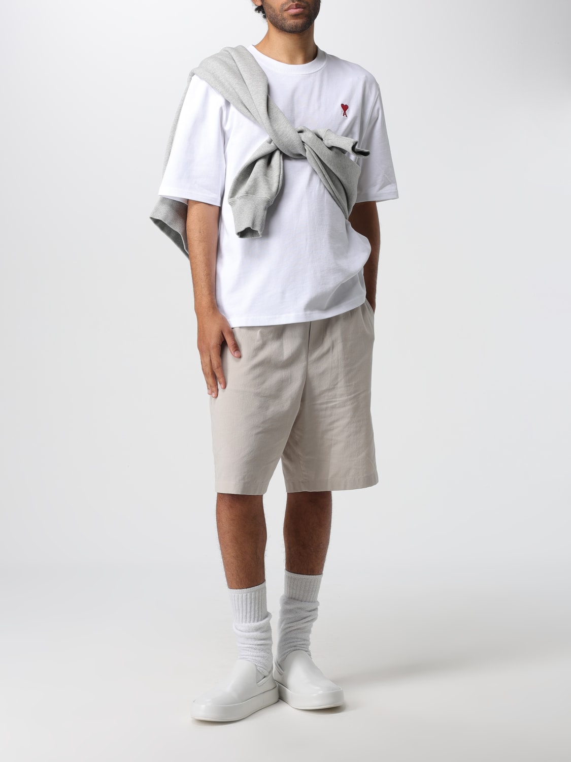 AMI PARIS SHORTS: Shorts herren Ami Paris, Beige - Img 2