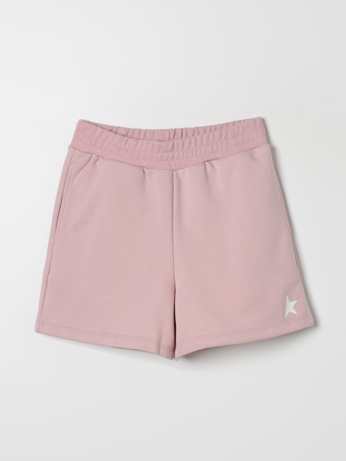 GOLDEN GOOSE PANTALONCINO: Shorts Golden Goose in cotone con logo , Rosa - Img 1