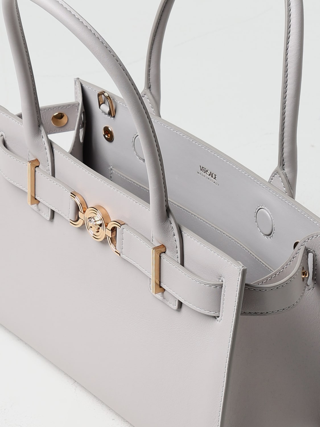 ハンドバッグ VERSACE Woman Handbag Grey 10131691A10795 1E98V Versaceアウトレット:ハンドバッグ レディース - グレー