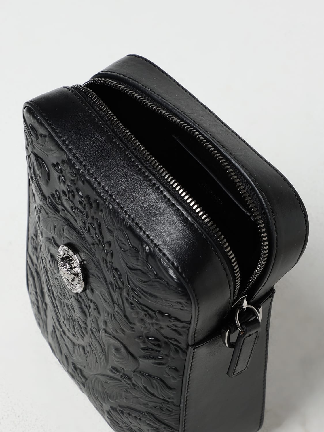 Versace Outlet: Shoulder bag men - Black | Versace shoulder bag ...